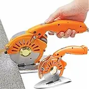 Fabric Circular Knife Cutter, Electric Rotary Fabric Cutter, with Lighting Function, Cutting Thickness 28/33/40mm, Comes with A Sharpener, for Silk, Synthetic Fibers, Leather,110