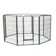 8 Panels Galvanised Pen Run for Dog Chicken Chook Rabbit Cat 100cm