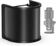 IXTECH Microphone Pop Filter, Mic Pop Screen with Metal Mesh and Foam Filter, Handheld Mic Windscreen Cover Pop Shield, Noise Shield Microphone Accessories for Podcasts Recording Vlogging Streaming