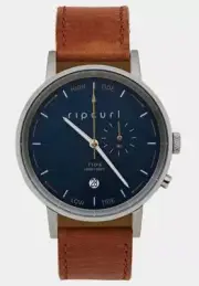 Rip Curl Womens CIRCA TIDE DIAL LEATHER SURF WATCH - A1156G Navy Rrp $299.99