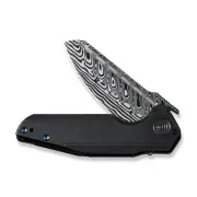 WE Knife Starhawk 21017-DS1 Frame Lock Damasteel Black Titanium Pocket Knives