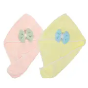 2pcs Hair Drying Towels Hair Towel Wrap for Women for Straight Hair Yellow Pink