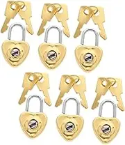 6 Sets Notebooks Metal Vintage Heart Keepsake Padlock with Locking Diary Decorative for Love Luggage Keys Mini Bag Shape Crafts Cute Journals Shaped Locks Diaries Jewelry Padlocks