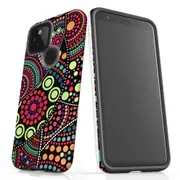 For Google Pixel 4a 5G Case Tough Protective Cover Dotted Abstract Painting
