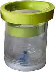 Folpus Floating Fish Isolation Box Incubation Box with Holes Lid Fish Tank Hatching Incubator Transparent for Clownfish Guppy Fish, Small Green