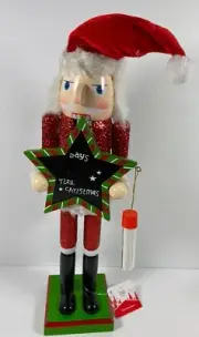 Smart Living Holiday Nutcracker New Days Till Christmas 14” Tall [BIN A9]