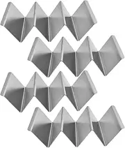 Stainless Steel Taco Stand,Set of 4 Stainless Steel Tortilla Holder Stand - Taco Plates W-Shaped for Home and Restaurant, Fill & Serve Tacos with Ease