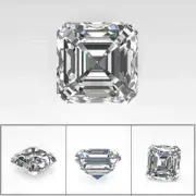Loose Lab Grown ASSCHER 2 CT Diamond Natural Cut D Color VVS1 Clarity Certified
