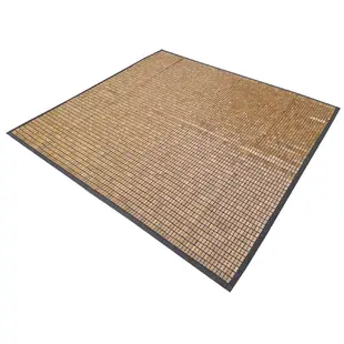 夏沁炭化麻將竹雙人加大床蓆180x186cm 灰板雙布繩