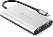 HYPER compatibleDRIVE USB-C TO DUEL HDMI ADAPTER+PD OVER USB (M1)