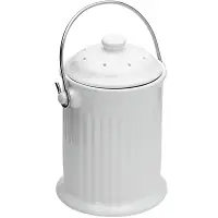 在飛比找Yahoo奇摩購物中心優惠-《FOXRUN》陶製廚餘桶(白) | 回收桶 垃圾桶 收納桶