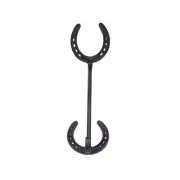 Cast Iron Horseshoe Cowboy Hat Rack Wall Hook Holder Coat Hanger Western Decor