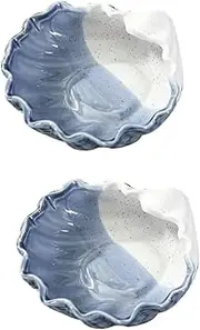 2 Pcs Jewelry Tray Ceramic Fruit Plate Ceramic Storage Tray Condiment Tray Dipping Plates Seaside Dinner Bowls Lovely Storage Container Central Ceramics Display Board/616