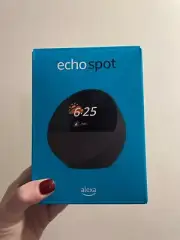 NIB Amazon Echo Spot (2024 release), Bedside smart alarm clock + Alexa