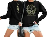 [VILOVE] Acotar Velaris Sweatshirt Women City Of Starlight Pullover Vintage Stars Graphic Shirt Causal Long Sleeve Hoodie