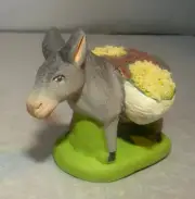NEW Donkey carrying baskets of Mimosa, 4 cm Santons Didier