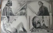 "STAR WARS" COMIC BOOK COVERS Exclusive 1/1 ART DARTH VADER LUKE LEIA BOBA FETT