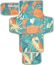 Reusable Changing pad with Tissue Pocket Portable Diaper Changing pad Lightweight & Foldable Changing Station