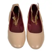 Kate Spade Flats Women's Size 9 Crush Ballerina Chain Ankle Strap Shoe $198