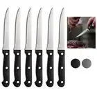 6 Piece Stainless Knife Set Professional Serrated Steak Knives Kitchen Tools USA