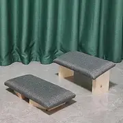 Meditation Stool, Solid Wood Folding Meditation Stool, Easy to Carry Out, Yoga Meditation Stool, Kneeling Tea Stool, Inclined Stool,Gray