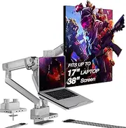 Laptop & 38 inch Monitor Desk Mount USB-C Dual Mount Dock - Gray