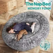 TheNapBed Memory Foam Pet Bed Dog Human Size Calming Cushion Fluffy Floor Soft