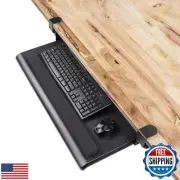 EHO Large Ergonomic C-Clamp Keyboard Tray Mount Under Desk with Wrist Rest, S