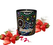 Dancing Pav - Strawberry, Vanilla Scented Soy Paraffin Candle 40hr Burn