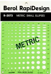 Berol® RapiDesign® Template: R-2073 Metric Small Ellipses