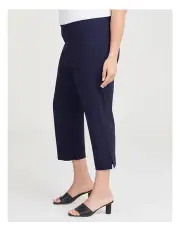 [Taking Shape] Expose Split Hem Crop Pant in Dark Indigo