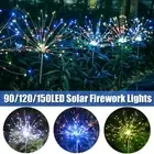 90-150 LEDs Solar Firework Starburst Lights Outdoor Garden Path Decor 8 Modes