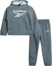[Reebok] Boys' Jogger Set - 2 Piece Fleece Sweatsuit Playwear Bundle (Infant/Toddler/Boy)
