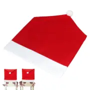 Christmas Dining Chair Covers Santa Claus Hat Chair Protector Christmas clever