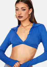 Outta My Hands Ribbed Crop Top
