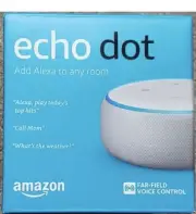 Amazon Echo Dot (3rd Generation) Smart Speaker with Alexa - Sandstone [WHITE ]
