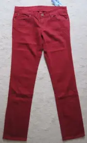 NEW Women's ELEMENT "ARTEMIS" PANTS/JEANS - Sz 7/8 - DARK RED - Reg $59.95