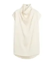 Totême Funnel-Neck Sleeveless Top EU38,EU40,EU34 macadamia nut