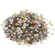 SS12/1440Pcs Glass Diamante Rhinestone, Man Made Gems, Red Yellow Gradient