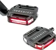 REDSHIFT ARCLIGHT Bicycle Pedals with LED Lights, Auto On-Off, 36+ hr Battery, USB Rechargeable, Waterproof, Flat Aluminum Bike Pedal with 9/16in Steel Spindle, for Ebike, City, Commuter, Hybrid, Road, MTB