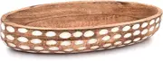 NIRMAN Mango Wood Decorative Bowl for Table Centerpiece Dining Living Room Home Kitchen Décor (14" x 6" x 2.3")