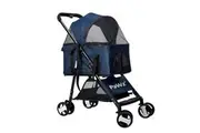 Pawz Large Pet Stroller 4 Wheels Blue