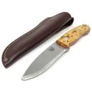 Mk II TBS Lynx Bushcraft Knife - Standard Sheath - Curly Birch