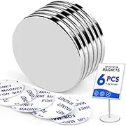 LOVIMAG Refrigerator Magnets, Strong Magnets for Whiteboard, Magnets with Adhesive Backing, Magnets for Crafts, Office Magnets, Cabinet Door Magnets-6 Pack(1.26 in x 0.08 in)