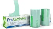 EcoCatchers Compost Bin Liners 10 Liter - 100 [+5] Compostable Garbage Bags with Handles for Kitchen Composting, 3 Gallon Rubbish Bags for Food Scraps, Small Trash Can, Produce Aisle, Dog Poop