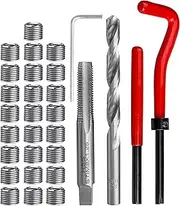 Yakamoz Thread Repair Insert Kit, 30 PCS M8 x 1.25 mm Helical Coil Inserts Stripped Thread Repair Damaged Screw Threads Rethreading Drill Bit Taps for Restoring Damaged Threads