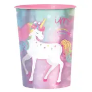 Enchanted Unicorn Party Supplies Plastic Favour Cup x1 Tableware Birthday Girl