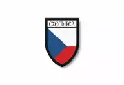 PATCH PATCHES EMBLEM IRON ON GLUE PRINT FLAG world crest czech republic