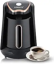 Kavolet Electric Turkish Coffee Maker with 250 ml/1 Cup Coffee Pot, 1 Cup Espresso Machine, 600 W Heating Coffee Pot, 5 Minutes Quick Preparation with Induction, Drip Protection Function