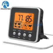 Digital Oven Thermometer Kitchen Meat BBQ Thermometer 0-300 ℃ Countdown/Timer